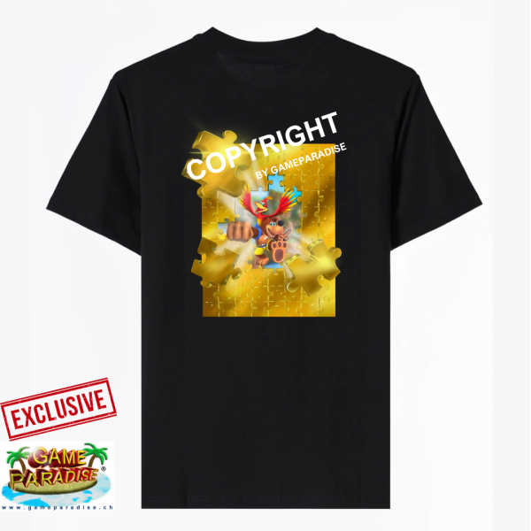 T-Shirt: Banjo Gold Puzzle "Schwarz" Grösse L