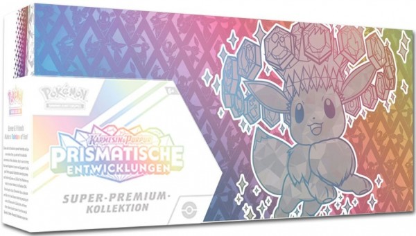 Pokémon: Karmesin &amp; Purpur &quot;Prismatische Entwicklungen&quot; Super Premium Kollektion