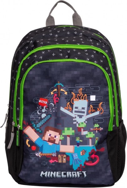 Backpack: Minecraft "Black/Green"
