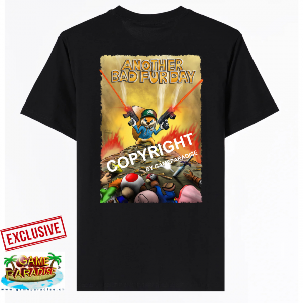 T-Shirt: Another Bad Fur Day Grösse L