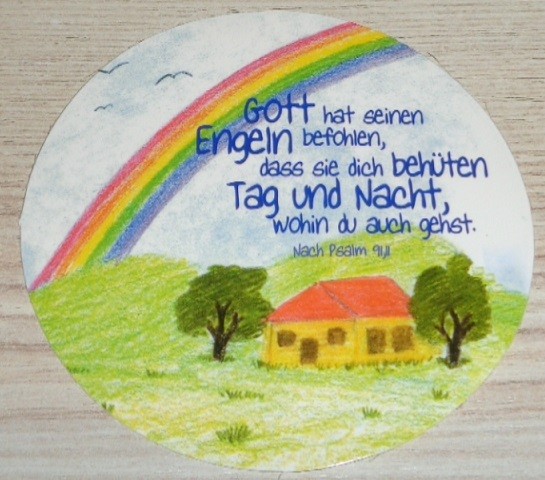 Aufkleber: Gott hat seinen Engeln befohlen...