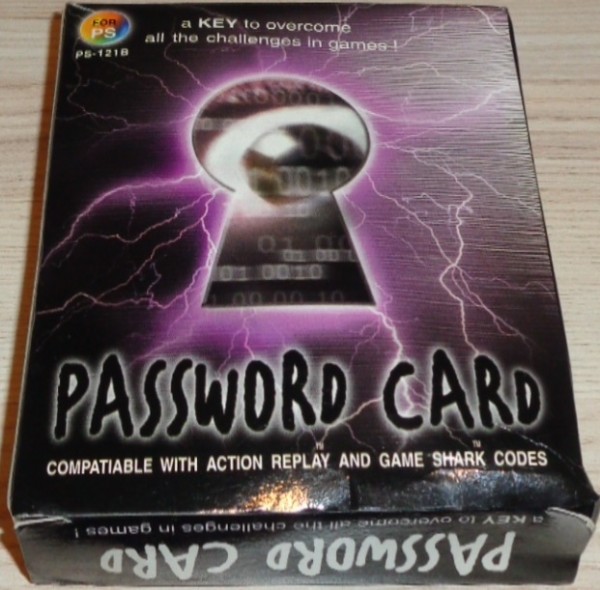 Password Card für Playstation 1