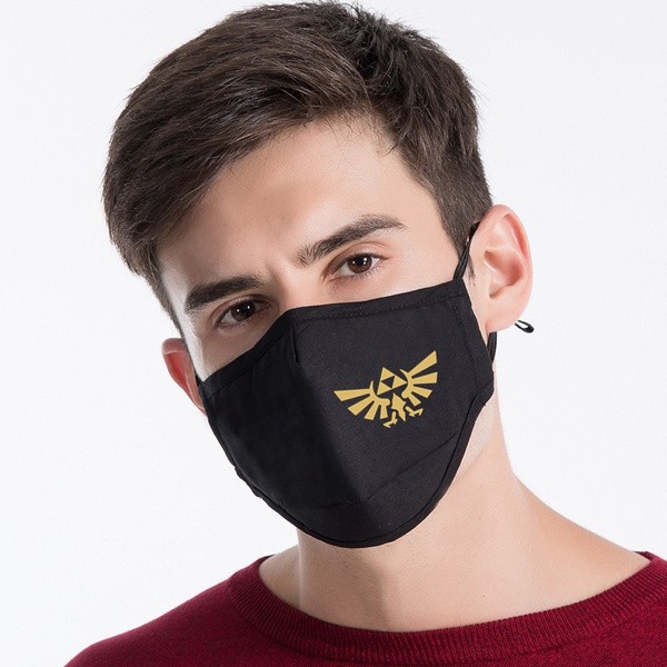 Stoff-Maske: The Legend of Zelda &quot;Gold-Logo&quot;