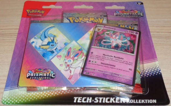 Pokémon: Karmesin &amp; Purpur &quot;Prismatische Entwicklungen&quot; Tech-Sticker-Kollektion Feelinara
