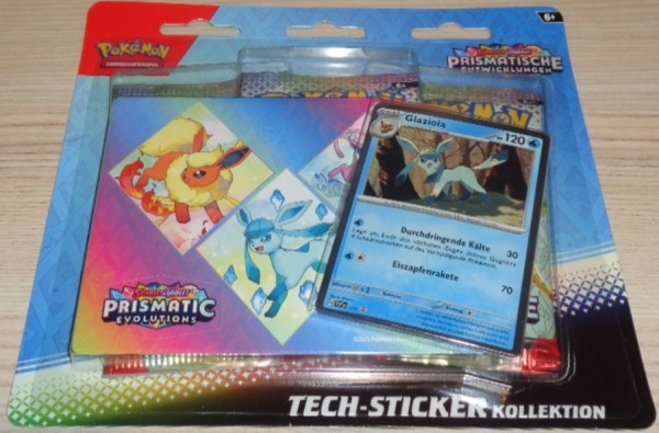 Pokémon: Karmesin &amp; Purpur &quot;Prismatische Entwicklungen&quot; Tech-Sticker-Kollektion Glaziola