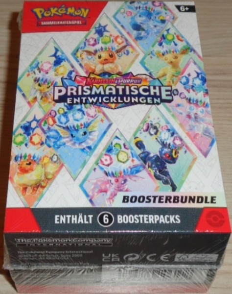 Pokémon: Karmesin &amp; Purpur &quot;Prismatische Entwicklungen&quot; 6 Booster Bundle