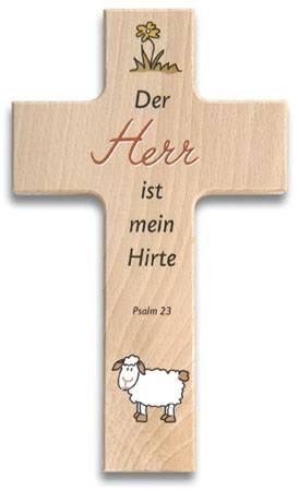 Holzkreuz: Der Herr ist mein Hirte