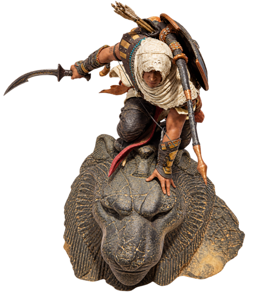 Figur: Bayek auf Sekhmet aus Assassin’s Creed Origins