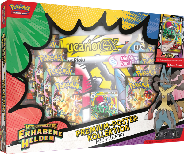 Pokémon Mega-Entwicklung: Erhabene Helden Premium-Poster Kollektion "Mega Lucario EX" (D)