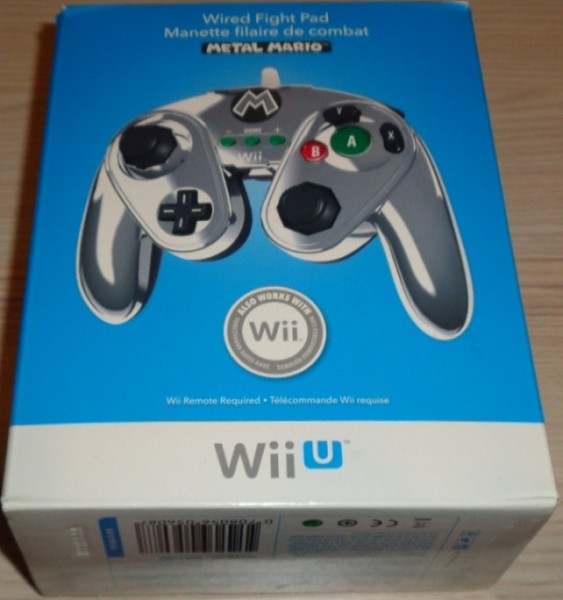 Wired Fight Pad &quot;Metal Mario&quot; für Wii &amp; WiiU