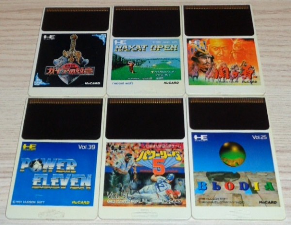 6 HuCards für PC-Engine (loose)