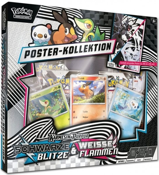 Pokémon: Karmesin &amp; Purpur &quot;Schwarze Blitze &amp; Weisse Flammen&quot; Poster-Kollektion